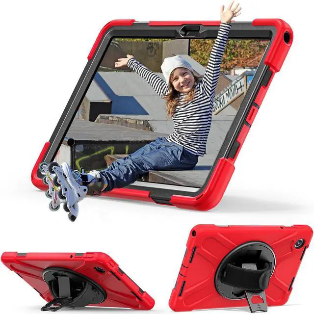 Alt view image 5 of 7 - BONAEVER Case for Lenovo Tab M11 11 inch 2024 Model TB330FU TB330XU TB-331FC Protective Cover with S Pen Holder Stand Hand/Shoulder Strap Red