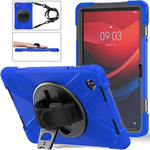Main image of BONAEVER Case for Lenovo Tab M11 11 inch 2024 Model TB330FU TB330XU TB-331FC Protective Cover with S Pen Holder Stand Hand/Shoulder Strap Blue