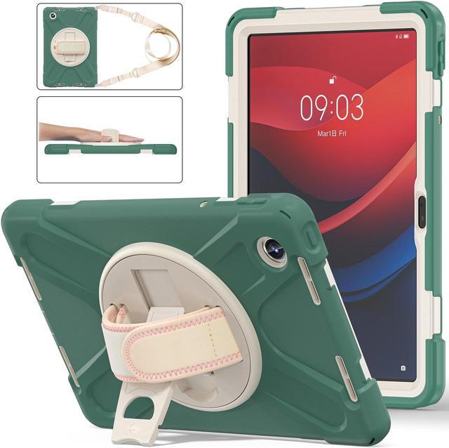 Main image of BONAEVER Case for Lenovo Tab M11 11 inch 2024 Model TB330FU TB330XU TB-331FC Protective Cover with S Pen Holder Stand Hand/Shoulder Strap Dark Green