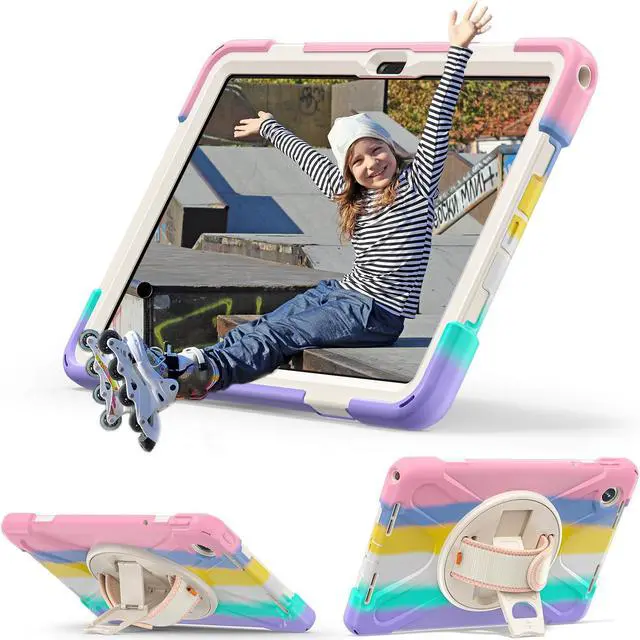 Alt view image 4 of 7 - BONAEVER Case for Lenovo Tab M11 11 inch 2024 Model TB330FU TB330XU TB-331FC Protective Cover with S Pen Holder Stand Hand/Shoulder Strap Colorful Tree