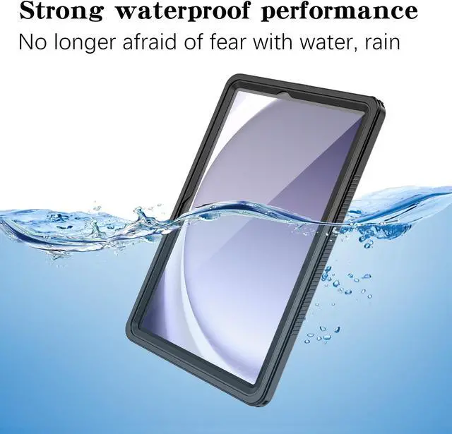 Alt view image 3 of 7 - Waterproof Case For Samsung Galaxy Tab A9 Plus 10.9 inch 2023 Model SM-X210/X216/X218 with Built-in Screen Protector, Full Body Shockproof Protection Case with Strap