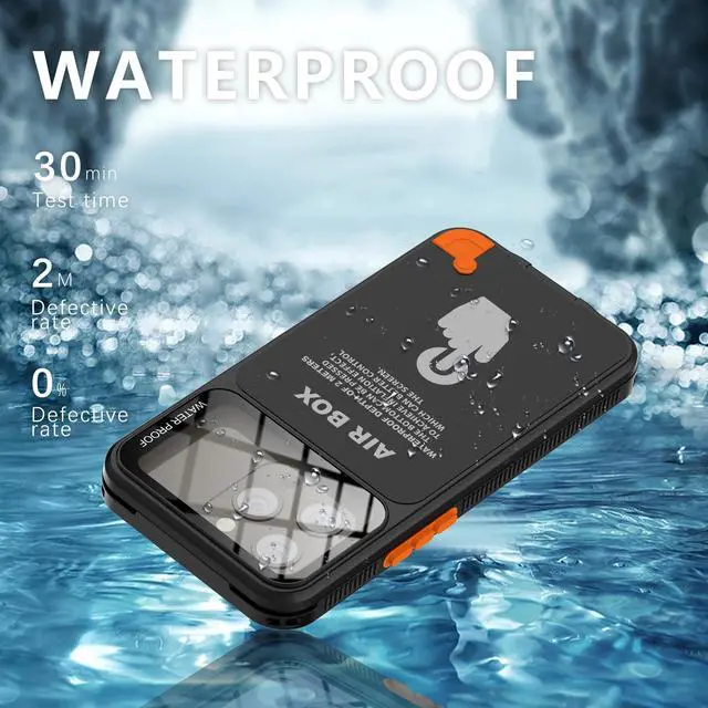 Alt view image 3 of 7 - Waterproof Case for iPhone 15 15 Pro 14 14 Pro 13 13 Pro 12 12 Pro 6.1 inch [Built-in Screen Protector] [Full Body Shockproof] [IP68 Underwater] [Dustproof] [Dropproof] Protective Phone Cover