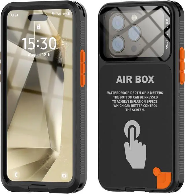 Main image of Waterproof Case for iPhone 15 15 Pro 14 14 Pro 13 13 Pro 12 12 Pro 6.1 inch [Built-in Screen Protector] [Full Body Shockproof] [IP68 Underwater] [Dustproof] [Dropproof] Protective Phone Cover