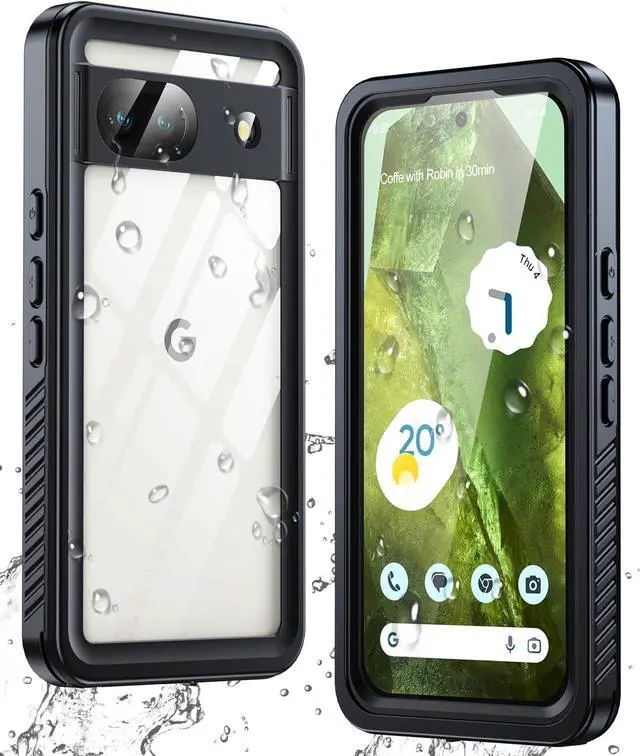 Main image of for Google Pixel 8A Case, Pixel 8A Case Waterproof with Built-in Screen Protector, Full Body Sealed, Heavy Duty Shockproof Dustproof Snowproof Clear Phone Case for Pixel 8A - Black