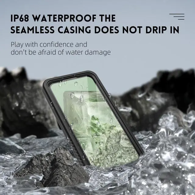 Alt view image 4 of 7 - for Google Pixel 8A Case Waterproof Pixel 8A Case with Built-in Screen Camera Protector 360° Protection Du Sandproof Shockproof Anti-Scratch Case for Pixel 8A 6.1" -Black