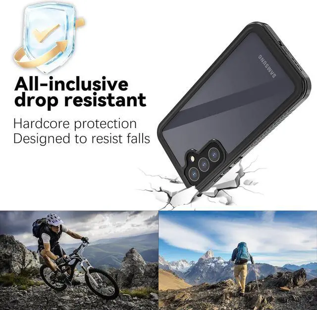 Alt view image 3 of 7 - Samsung Galaxy A55 5G Case Waterproof, Galaxy A55 5G Phone Case with Built-in Screen Protector - Shockproof Dustproof Rugged Full Body Protective Cover for Samsung A55 5G Case 6.5", Black