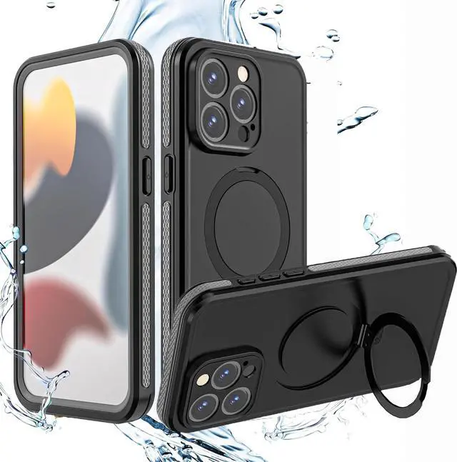 Main image of for iPhone 15 Pro Max Waterproof Case with Stand Compatible with MagSafe, Full Body Magnetic IP69 Underwater Case Built-in Screen Protector Military Grade Shockproof Case for Men Women