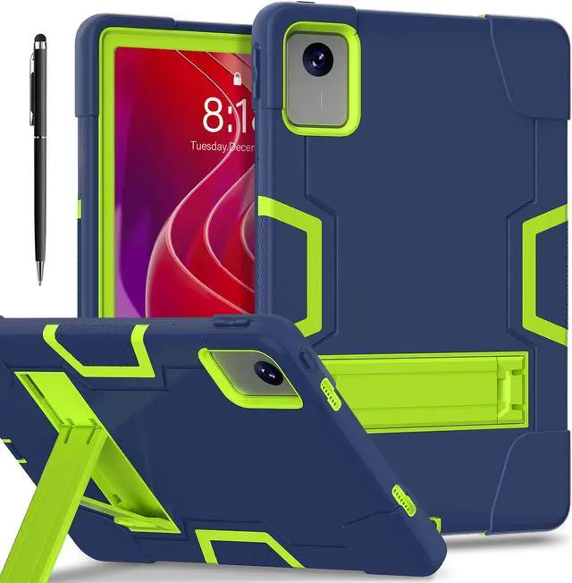 Main image of Protective Case for Lenovo Tab M11 11 inch 2024 Model TB330FU TB330XU TB-331FC Heavy Duty Full Body Rugged Cover with Stand, Stylus Pen Green