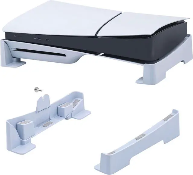 Main image of Horizontal Stand for PS5 Slim Console Only, Base Stand Accessories Compatible with Playstation 5 Slim Digital & Ultra-HD Edition Console - White