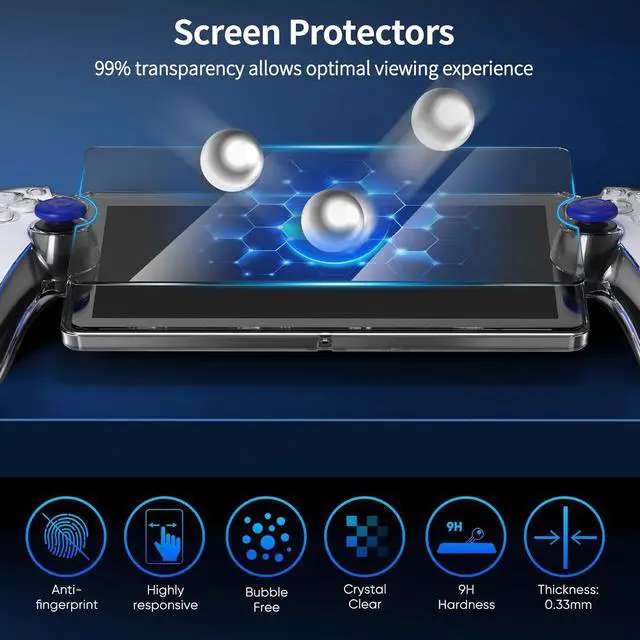 Alt view image 6 of 7 - Accessories Bundle for Playstation Portal, Carrying Case and Hard PC Clear Cover Case with Tempered Glass Screen Protector, Protective Cover Case and Hard Shell Portable Travel Handbag for Ps Portal