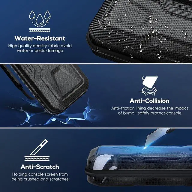 Alt view image 3 of 7 - Accessories Bundle for Playstation Portal, Carrying Case and Hard PC Clear Cover Case with Tempered Glass Screen Protector, Protective Cover Case and Hard Shell Portable Travel Handbag for Ps Portal