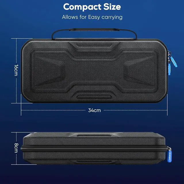 Alt view image 6 of 7 - Carrying Case for PlayStation Portal, Protective Hard Shell Portable Travel Carry Handbag Full Protective Case Accessories for PlayStation Portal Remote Player