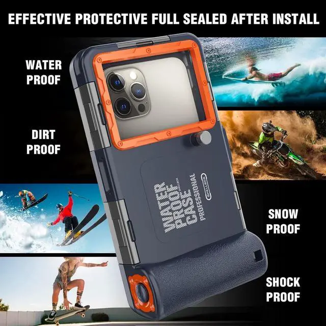 Alt view image 3 of 6 - BONAEVER Universal Waterproof Phone Case for Snorkeling & Diving [50ft/15m] Underwater Photography Video Protection Case with Lanyard for iPhone 15/14/ 13/12/ 11/ Pro Max Samsung Galaxy LG Google etc