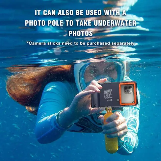 Alt view image 5 of 6 - BONAEVER Universal Waterproof Phone Case for Snorkeling & Diving [50ft/15m] Underwater Photography Video Protection Case with Lanyard for iPhone 15/14/ 13/12/ 11/ Pro Max Samsung Galaxy LG Google etc