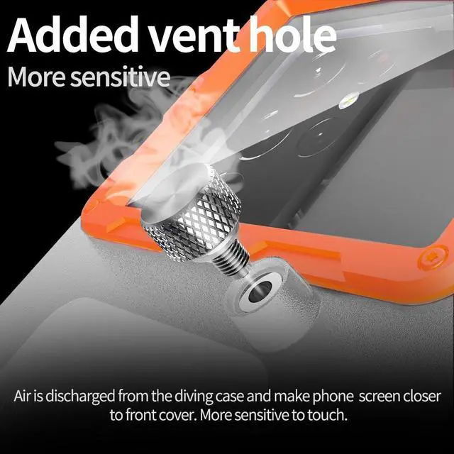Alt view image 5 of 7 - BONAEVER Universal Waterproof Phone Case for Snorkeling & Diving [50ft/15m] Underwater Photography Video Protection Case with Lanyard for iPhone 15/14/ 13/12/ 11/ Pro Max Samsung Galaxy LG Google Gray