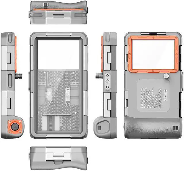 Alt view image 6 of 7 - BONAEVER Universal Waterproof Phone Case for Snorkeling & Diving [50ft/15m] Underwater Photography Video Protection Case with Lanyard for iPhone 15/14/ 13/12/ 11/ Pro Max Samsung Galaxy LG Google Gray