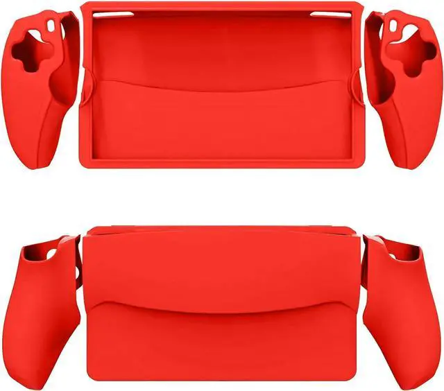 Alt view image 3 of 7 - PS5 Portal Silicone Protective Case, Soft Protective Skin Cover Case for PS5 Portal Remote Player with Ergonomic Grip, Shockproof Anti-Scratch Red