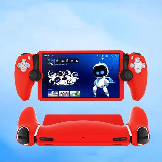 Alt view image 4 of 7 - PS5 Portal Silicone Protective Case, Soft Protective Skin Cover Case for PS5 Portal Remote Player with Ergonomic Grip, Shockproof Anti-Scratch Red