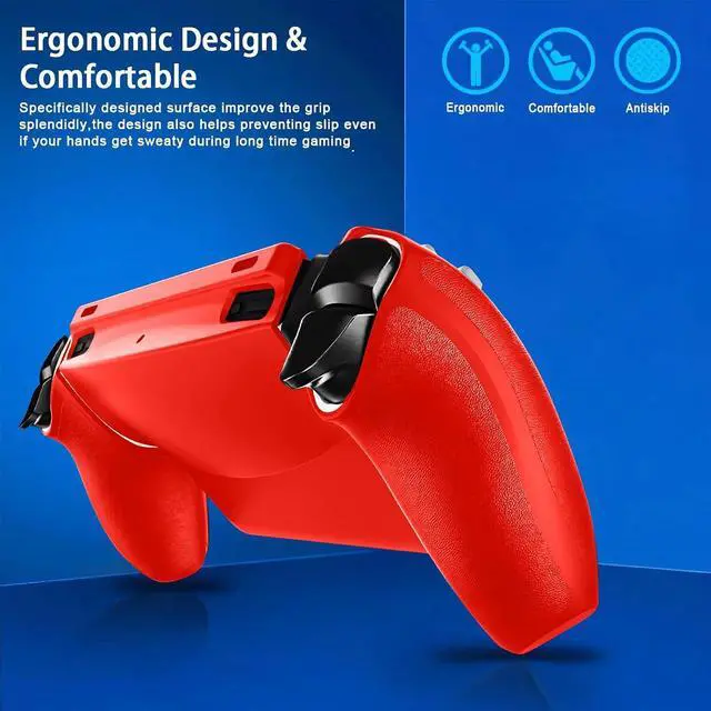 Alt view image 2 of 7 - PS5 Portal Silicone Protective Case, Soft Protective Skin Cover Case for PS5 Portal Remote Player with Ergonomic Grip, Shockproof Anti-Scratch Red