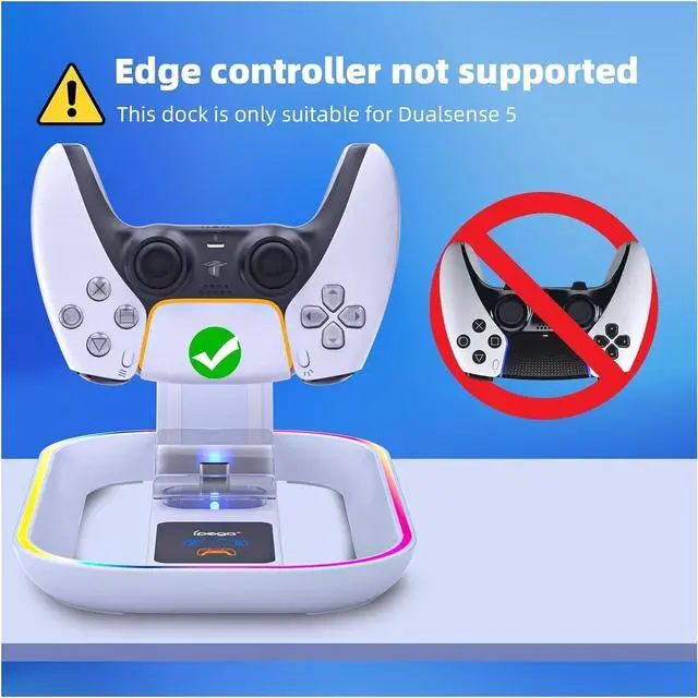 Alt view image 6 of 7 - PS5 Portal Charging Station for Playstation Portal Remote Player and PS5 Controller with Charging Cable and RGB Light, Charge Stand Holder Accessories for Playstation Portal