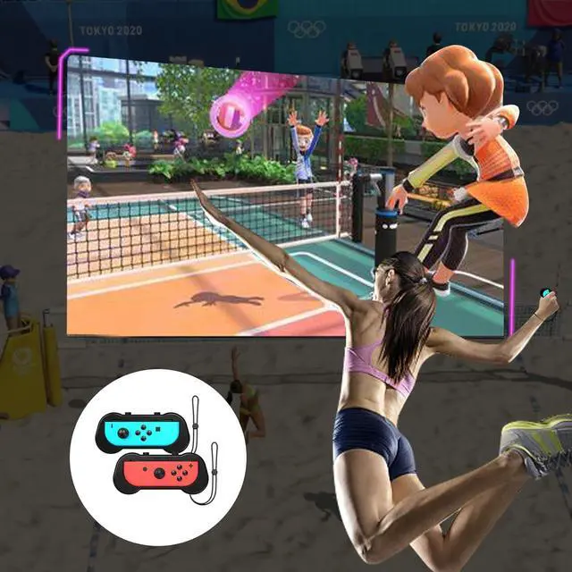 Alt view image 2 of 6 - for Nintendo Switch Accessories,10 in 1 Switch Sports Accessories Bundle,Family Accessories Kit for Nintendo Switch Sports Games 2023:for Mario Golf,Wrist Bands,Leg Straps,Tennis Rackets