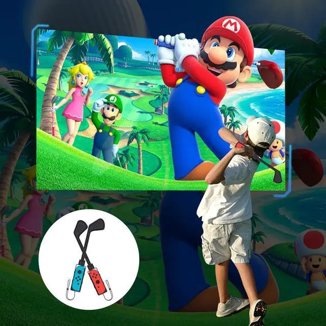 Alt view image 6 of 6 - for Nintendo Switch Accessories,10 in 1 Switch Sports Accessories Bundle,Family Accessories Kit for Nintendo Switch Sports Games 2023:for Mario Golf,Wrist Bands,Leg Straps,Tennis Rackets