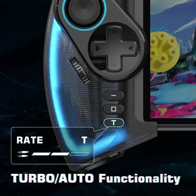 Alt view image 3 of 7 - BONAEVER LED Switch Joycon Support Telescopic Adjustment, Enhanced Switch/Switch OLED Joycon Controller for Handheld Mode, Switch Controller with Colors LED, Adjustable Joystick Sensitivity and Turbo
