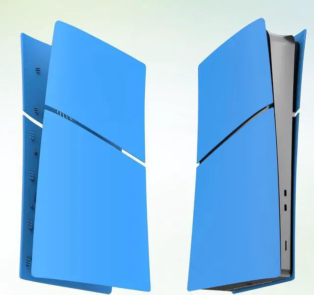Alt view image 6 of 7 - BONAEVER Slim Digital Edition Cover Plates for New PS5 Slim Console, Shell Panels Compatible with New Playstation 5 Slim Accessories Protective Replacement Faceplate Blue