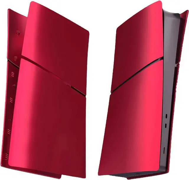 Alt view image 6 of 6 - BONAEVER Slim Digital Edition Cover Plates for New PS5 Slim Console, Shell Panels Compatible with New Playstation 5 Slim Accessories Protective Replacement Faceplate Red