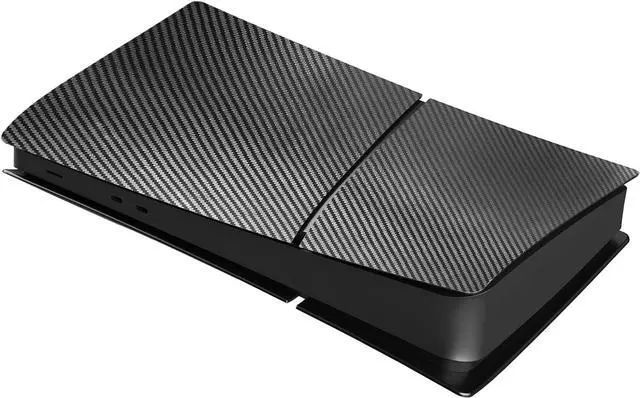 Alt view image 4 of 7 - BONAEVER Slim Digital Edition Cover Plates for New PS5 Slim Console, Shell Panels Compatible with New Playstation 5 Slim Accessories Protective Replacement Faceplate - Carbon Fiber Black