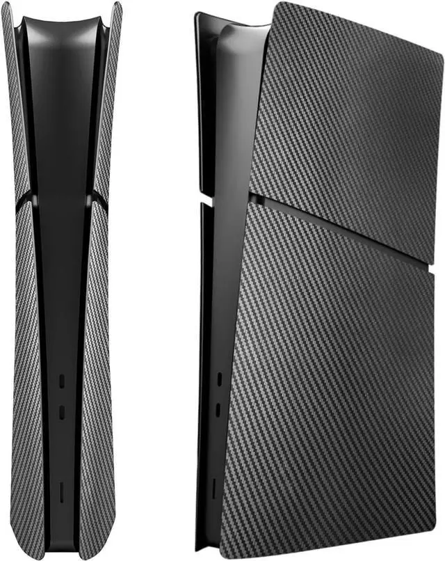 Main image of BONAEVER Slim Digital Edition Cover Plates for New PS5 Slim Console, Shell Panels Compatible with New Playstation 5 Slim Accessories Protective Replacement Faceplate - Carbon Fiber Black