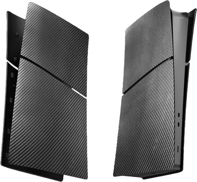 Alt view image 7 of 7 - BONAEVER Slim Digital Edition Cover Plates for New PS5 Slim Console, Shell Panels Compatible with New Playstation 5 Slim Accessories Protective Replacement Faceplate - Carbon Fiber Black