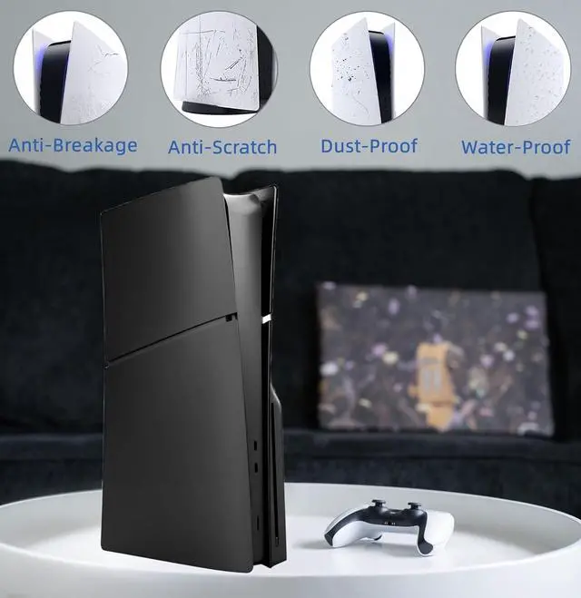 Alt view image 6 of 7 - BONAEVER [Faceplate for PS5 Slim Disc Edition] - Plates for PS5 Console Cover Plates, Premium ABS Faceplate Shell Covers for Playstation 5 Slim Disc Edition