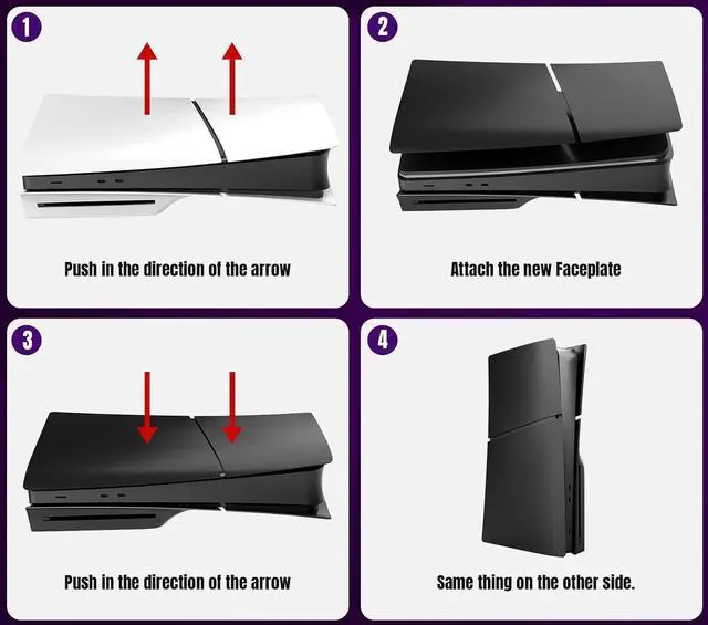 Alt view image 5 of 7 - BONAEVER [Faceplate for PS5 Slim Disc Edition] - Plates for PS5 Console Cover Plates, Premium ABS Faceplate Shell Covers for Playstation 5 Slim Disc Edition