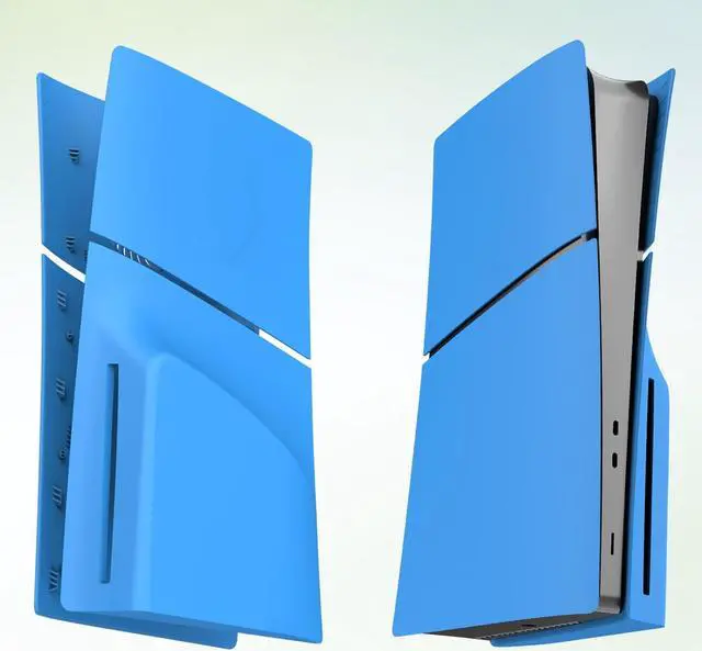 Alt view image 3 of 7 - BONAEVER [Faceplate for PS5 Slim Disc Edition] - Plates for PS5 Console Cover Plates, Premium ABS Faceplate Shell Covers for Playstation 5 Slim Disc Edition Blue