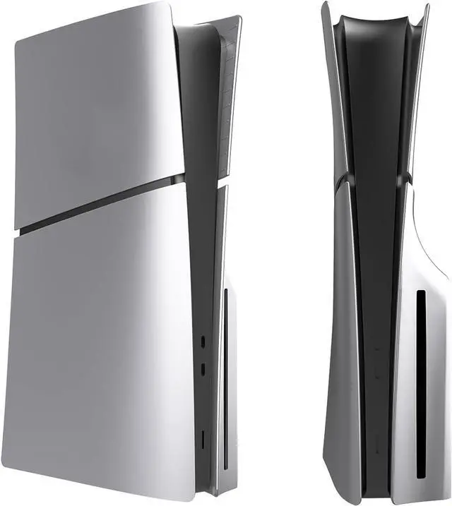 Main image of BONAEVER [Faceplate for PS5 Slim Disc Edition] - Plates for PS5 Console Cover Plates, Premium ABS Faceplate Shell Covers for Playstation 5 Slim Disc Edition Silver