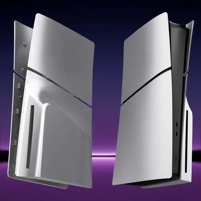 Alt view image 5 of 7 - BONAEVER [Faceplate for PS5 Slim Disc Edition] - Plates for PS5 Console Cover Plates, Premium ABS Faceplate Shell Covers for Playstation 5 Slim Disc Edition Silver