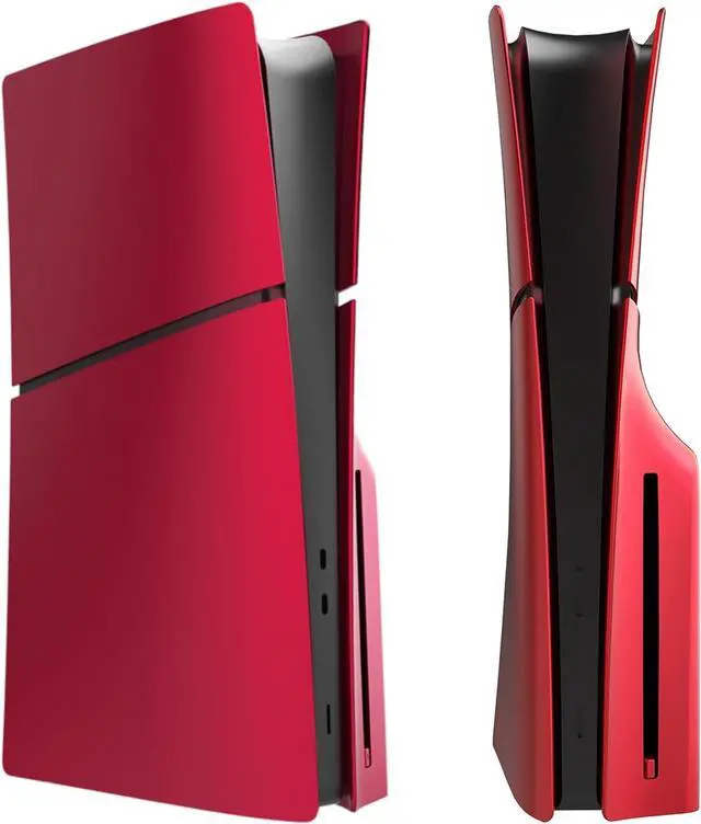 Main image of BONAEVER [Faceplate for PS5 Slim Disc Edition] - Plates for PS5 Console Cover Plates, Premium ABS Faceplate Shell Covers for Playstation 5 Slim Disc Edition Red