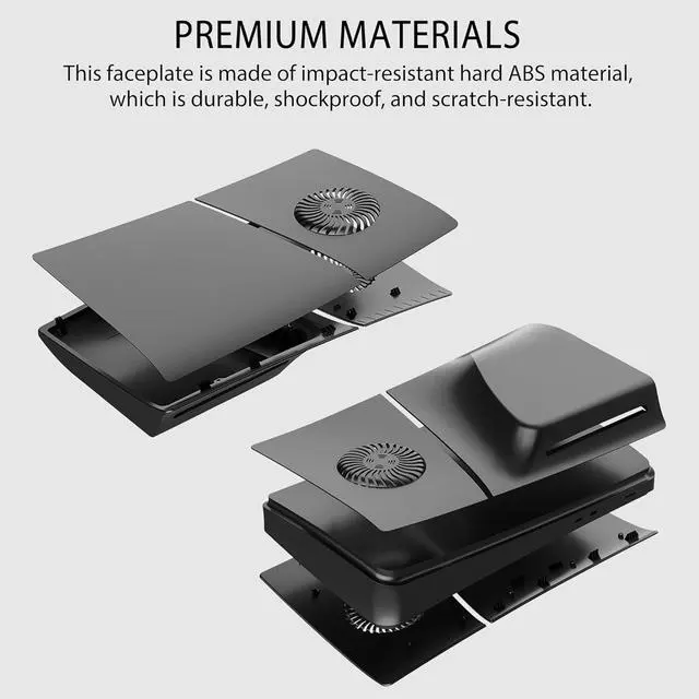 Alt view image 4 of 7 - BONAEVER Faceplate for PS5 Slim Disc Edition with RGB Light Strip and Dust Filter with Cooling Vents DOBEWINGDELOU 400+ Effects LED Light Ring Console Face Plate Cover DIY Decoration Kit Accessories