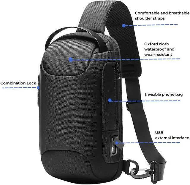 Alt view image 2 of 7 - BONAEVER Carrying Case for Switch/Steam Deck/Steam Deck OLED/Legion Go/ROG Ally Gaming Handheld and Accessories Chest Bag, Protective Hard Shell Travel Bag with Anti-theft Lock & USB Charging Port