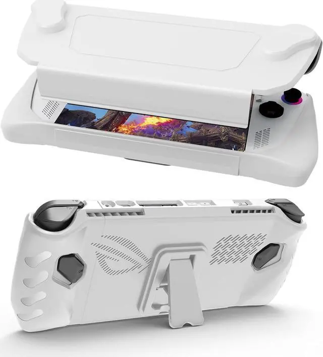 Main image of BONAEVER Full Case for ASUS Rog Ally 2023, Protective Handheld Case Skin with Detachable Front Shell Cover and Kickstand for Rog Ally,Shockproof/Non-Slip/Anti-Collision