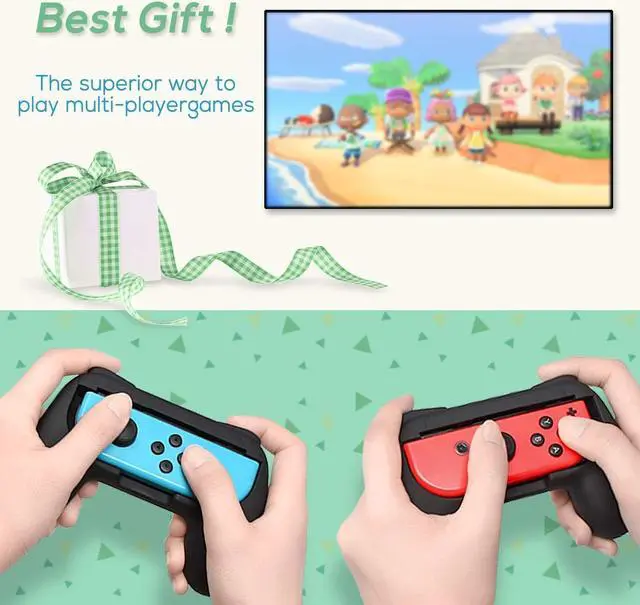 Alt view image 6 of 7 - BONAEVER Grips for Nintendo Switch Joy-Con, Wear-resistant Handle Kit for Switch Joy Cons Controller, 2 Pack