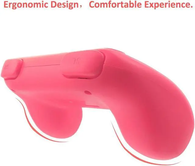 Alt view image 6 of 6 - BONAEVER Grips for Nintendo Switch Joy-Con, Wear-resistant Handle Kit for Switch Joy Cons Controller, 2 Pack Pink/Green