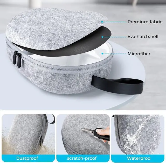 Alt view image 3 of 7 - BONAEVER Hard Carrying Case Compatible with Meta Oculus Quest 2/Quest 3/Vision Pro Original/Elite Version VR Gaming Headset and Touch Controllers Accessories, Suitable for Travel and Home Storage