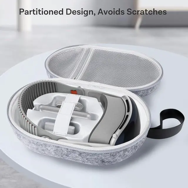 Alt view image 2 of 7 - BONAEVER Hard Carrying Case Compatible with Meta Oculus Quest 2/Quest 3/Vision Pro Original/Elite Version VR Gaming Headset and Touch Controllers Accessories, Suitable for Travel and Home Storage