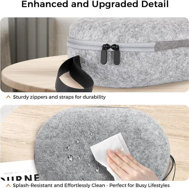 Alt view image 4 of 7 - BONAEVER Hard Carrying Case for Meta Quest 3 - Compact design, Multiple Compartments for Elite Version VR Headset, Controllers and Accessories, Travel with Protection