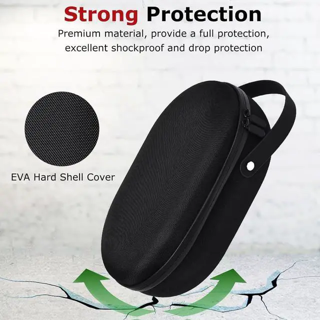 Alt view image 5 of 7 - BONAEVER Hard Carrying Case for Apple Vision Pro, Compatible with Battery & Charger Accessories Compact design Handheld Travel Case Waterproof Shockproof Portable Bag for Apple Vision Pro