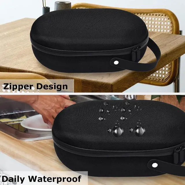 Alt view image 4 of 7 - BONAEVER Hard Carrying Case for Apple Vision Pro, Compatible with Battery & Charger Accessories Compact design Handheld Travel Case Waterproof Shockproof Portable Bag for Apple Vision Pro
