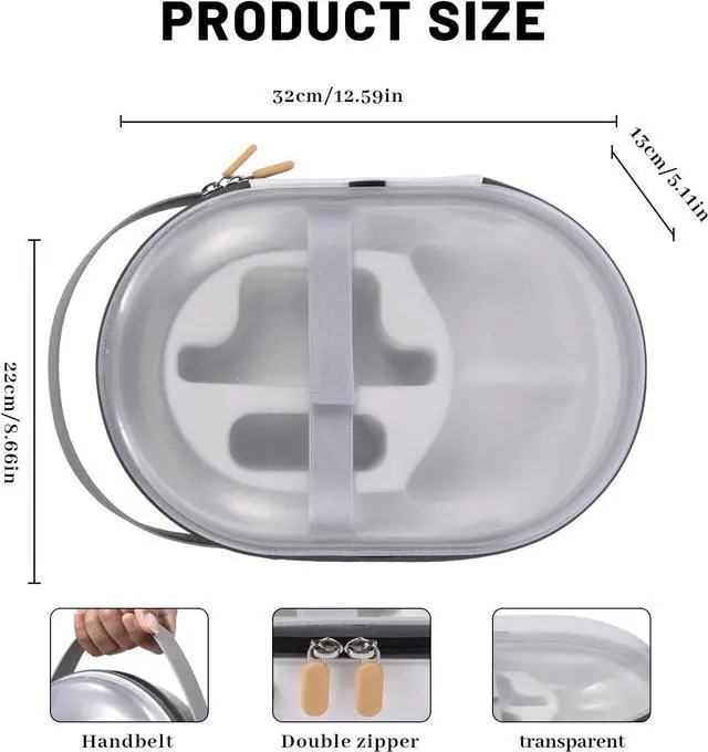 Alt view image 5 of 7 - BONAEVER Carrying Case for Apple Vision Pro, Anti-Fall Hard Travel Case for Apple Vision Pro Case Protable Waterproof Storage Bag for Apple Vision Pro Accessories
