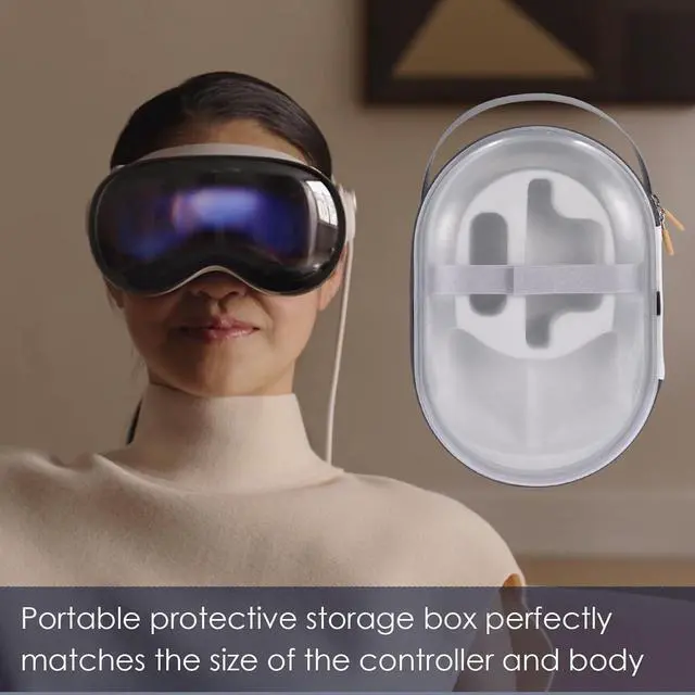 Alt view image 6 of 7 - BONAEVER Carrying Case for Apple Vision Pro, Anti-Fall Hard Travel Case for Apple Vision Pro Case Protable Waterproof Storage Bag for Apple Vision Pro Accessories